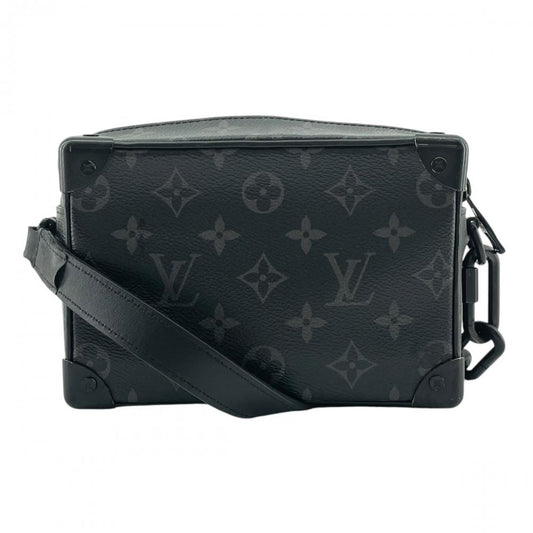 LOUIS VUITTON ルイヴィトン ショルダーバッグ ミニ・ソフトトランク M44735 レザー モノグラムエクリプスキャンバス ブラック 黒 ブラック金具 メンズ【中古品】
