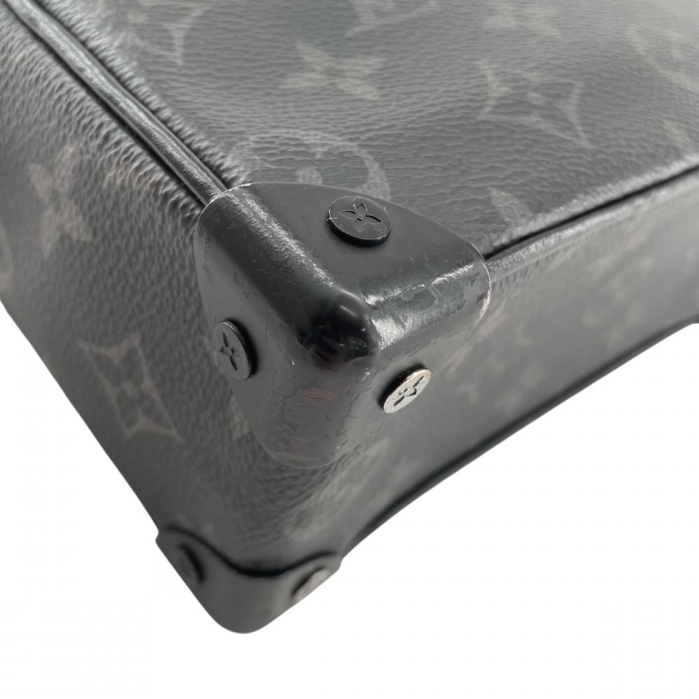 LOUIS VUITTON ルイヴィトン ショルダーバッグ ミニ・ソフトトランク M44735 レザー モノグラムエクリプスキャンバス ブラック 黒 ブラック金具 メンズ【中古品】