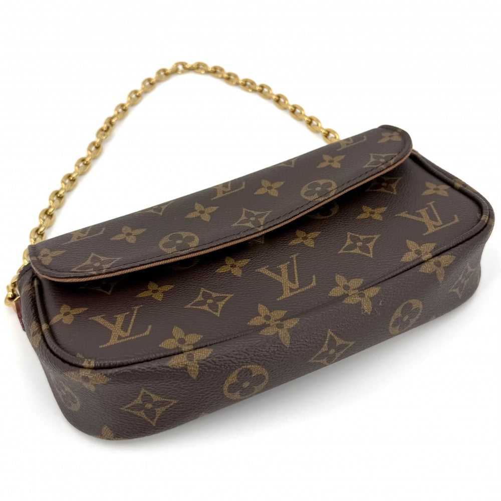 【開店SALE】 LOUIS VUITTON ルイヴィトン 2WAY モノグラム ウォレットオンチェーンアイビー ハンドバッグ ショルダーバッグ M81911 ブラウン 茶 ゴールド金具 レディース【中古品】