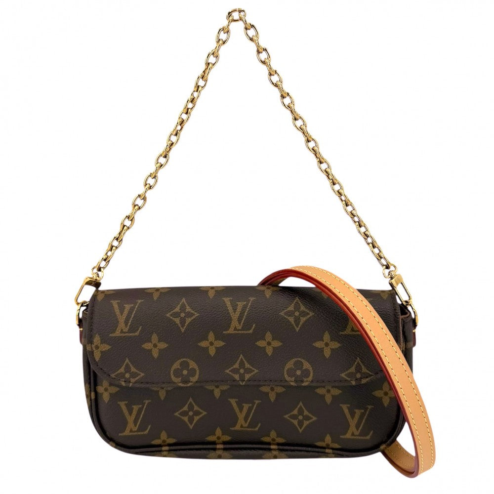 【開店SALE】 LOUIS VUITTON ルイヴィトン 2WAY モノグラム ウォレットオンチェーンアイビー ハンドバッグ ショルダーバッグ M81911 ブラウン 茶 ゴールド金具 レディース【中古品】