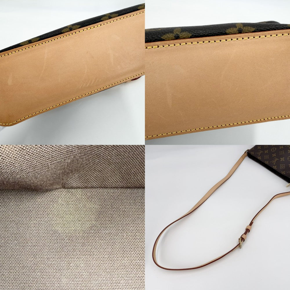 【開店SALE】 LOUIS VUITTON ルイヴィトン ショルダーバッグ トロター M51240 モノグラムキャンバス ブラウン 茶 ゴールド金具 レディース【中古品】