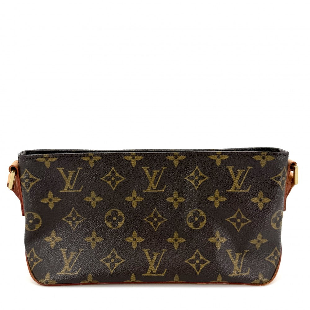 【開店SALE】 LOUIS VUITTON ルイヴィトン ショルダーバッグ トロター M51240 モノグラムキャンバス ブラウン 茶 ゴールド金具 レディース【中古品】