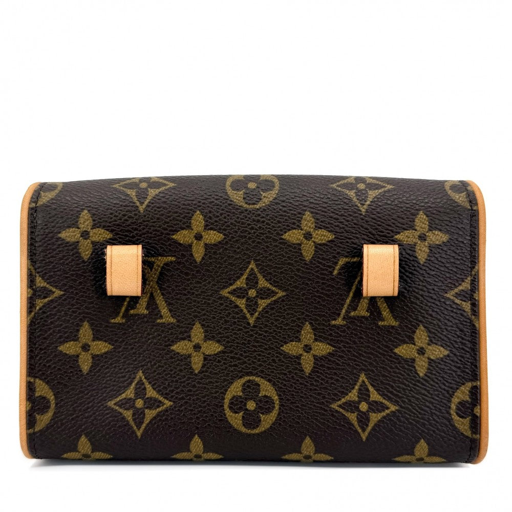 LOUIS VUITTON ルイヴィトン ウエストバッグ モノグラム ポシェットフロランティーヌ ボディバッグ ウエストポーチ Sベルト M51855 ブラウン 茶 ゴールド金具 レディース【中古品】