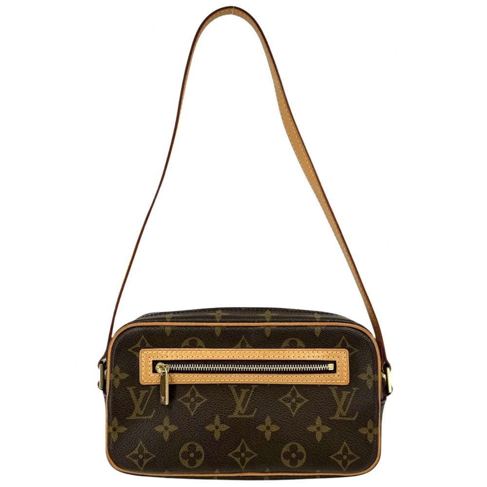 【開店SALE】 LOUIS VUITTON ルイヴィトン ショルダーバッグ モノグラム ポシェット・シテ M51183 ブラウン 茶 ゴールド金具 レディース【中古品】