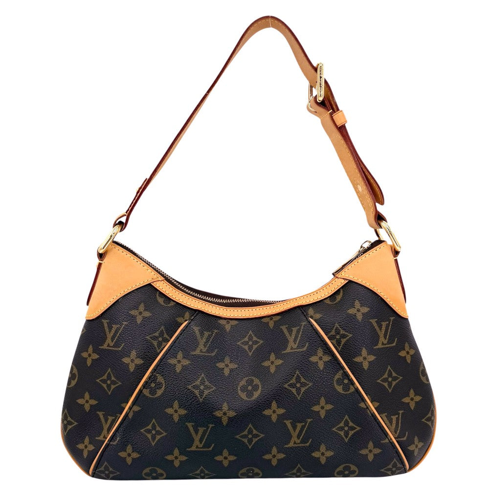 【開店SALE】 LOUIS VUITTON ルイヴィトン ハンドバッグ モノグラム テムズPM セミショルダーバッグ M56384 ブラウン 茶 ゴールド金具 レディース【中古品】