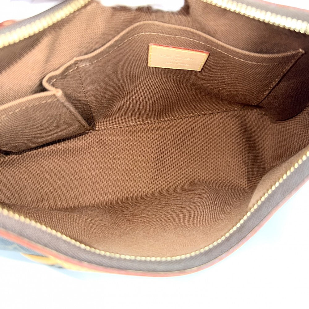 【開店SALE】 LOUIS VUITTON ルイヴィトン ハンドバッグ モノグラム テムズPM セミショルダーバッグ M56384 ブラウン 茶 ゴールド金具 レディース【中古品】