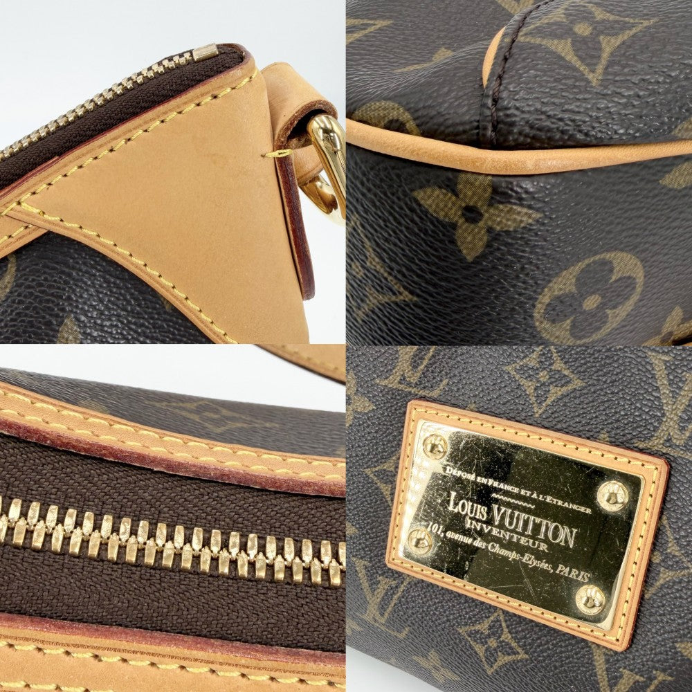 【開店SALE】 LOUIS VUITTON ルイヴィトン ハンドバッグ モノグラム テムズPM セミショルダーバッグ M56384 ブラウン 茶 ゴールド金具 レディース【中古品】