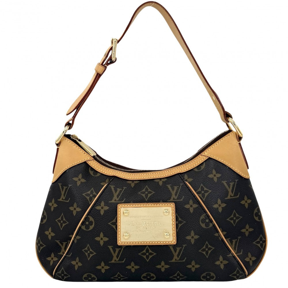 【開店SALE】 LOUIS VUITTON ルイヴィトン ハンドバッグ モノグラム テムズPM セミショルダーバッグ M56384 ブラウン 茶 ゴールド金具 レディース【中古品】