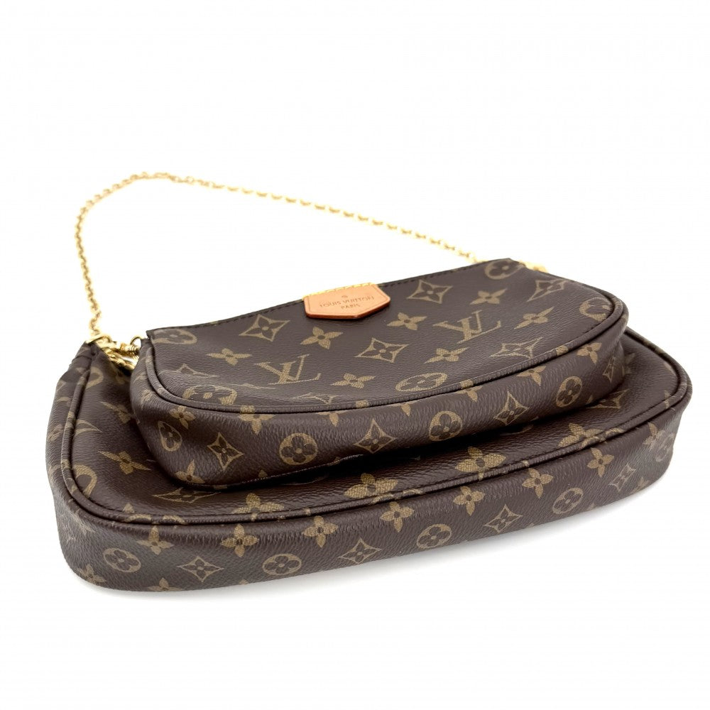 【開店SALE】 LOUIS VUITTON ルイヴィトン ショルダーバッグ モノグラム ミュルティポシェットアクセソワール 2WAY ハンドバッグ ローズクレール M44840 ブラウン 茶 ピンク ゴールド金具 レディース【中古品】