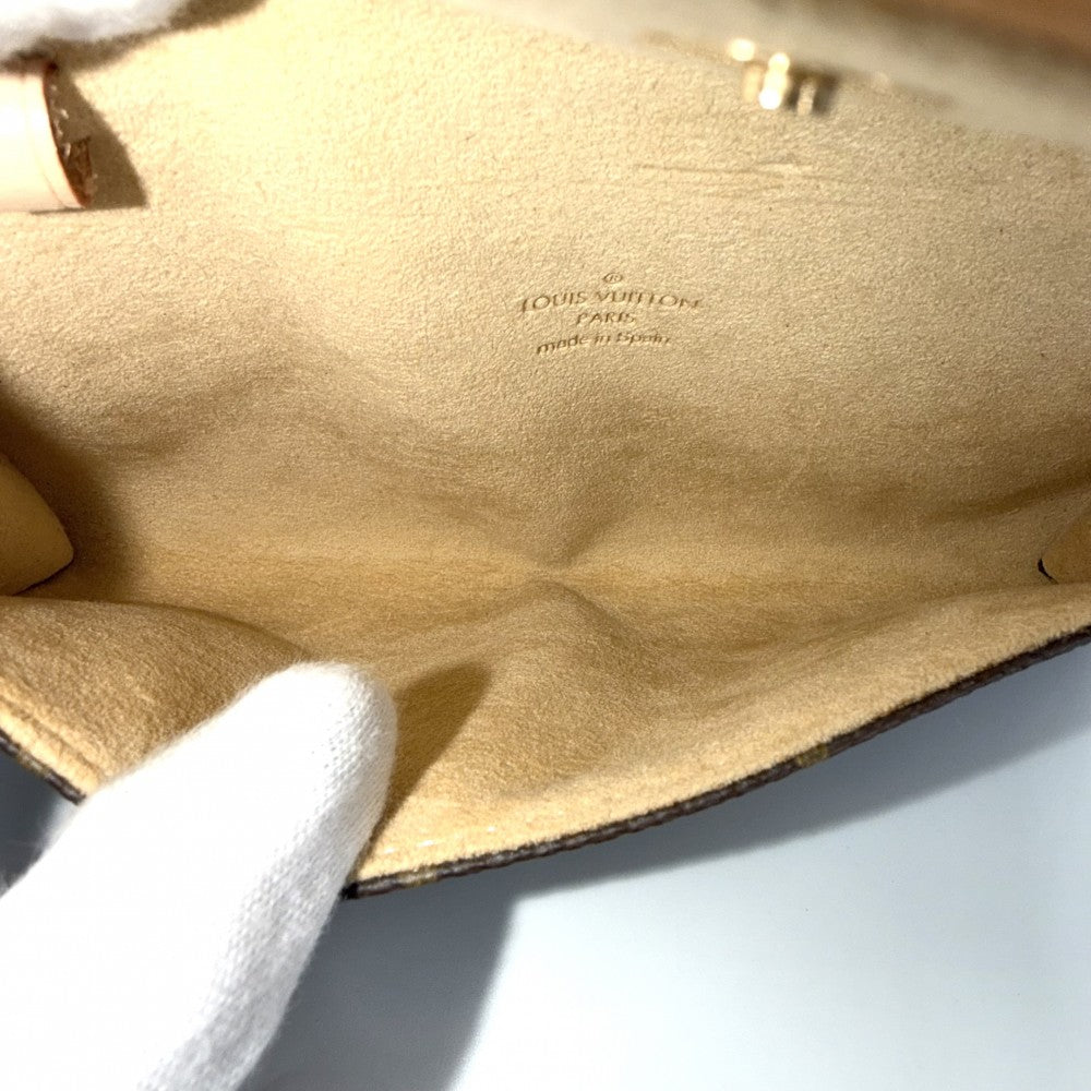 【開店SALE】 LOUIS VUITTON ルイヴィトン 2WAY モノグラム ポシェットツインPM ウエストポーチ ショルダーバッグ Pochett Twin M51854 ブラウン 茶 ゴールド金具 レディース【中古品】