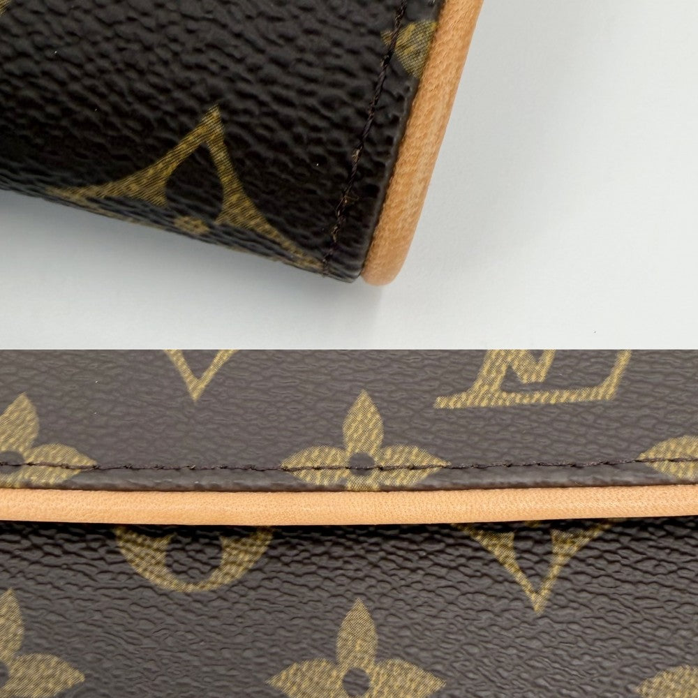 【開店SALE】 LOUIS VUITTON ルイヴィトン 2WAY モノグラム ポシェットツインPM ウエストポーチ ショルダーバッグ Pochett Twin M51854 ブラウン 茶 ゴールド金具 レディース【中古品】