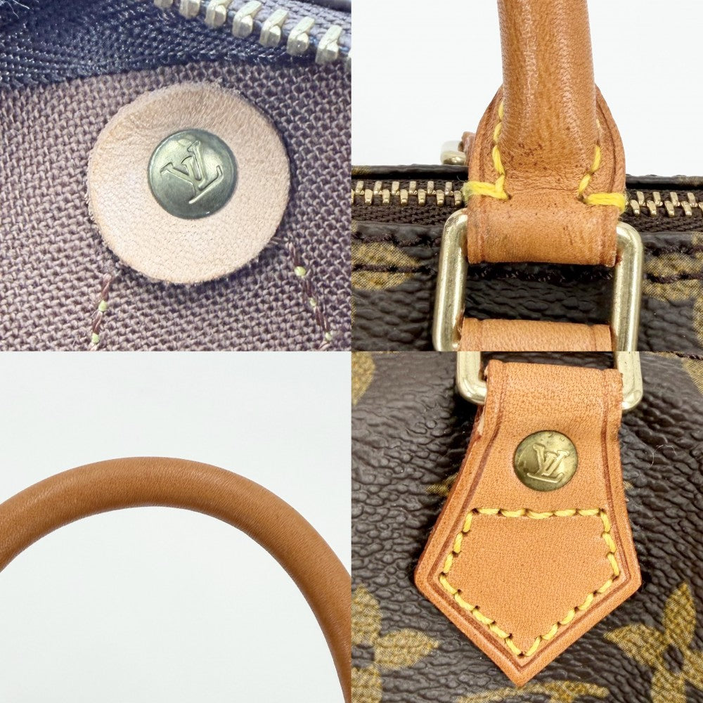 【開店SALE】 LOUIS VUITTON ルイヴィトン ハンドバッグ モノグラム ミニスピーディ 小さめ M41534 ブラウン 茶 ゴールド金具 レディース【中古品】