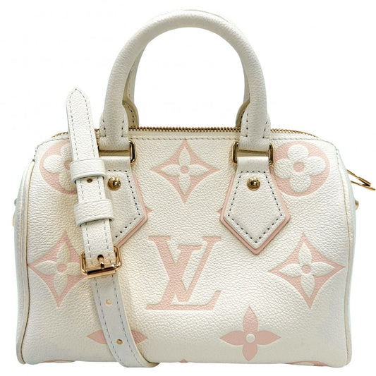 LOUIS VUITTON ルイヴィトン 2WAY ショルダーバッグ バイカラ―モノグラムアンプラント スピーディバンドリエール20 ミニハンドバッグ M46875 クリーム ピンク系 ゴールド金具 レディース【中古品】