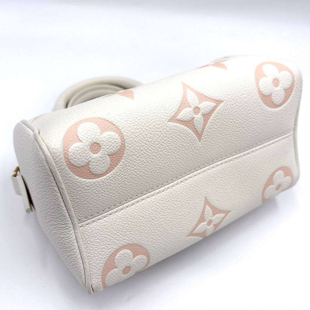 LOUIS VUITTON ルイヴィトン 2WAY ショルダーバッグ バイカラ―モノグラムアンプラント スピーディバンドリエール20 ミニハンドバッグ M46875 クリーム ピンク系 ゴールド金具 レディース【中古品】