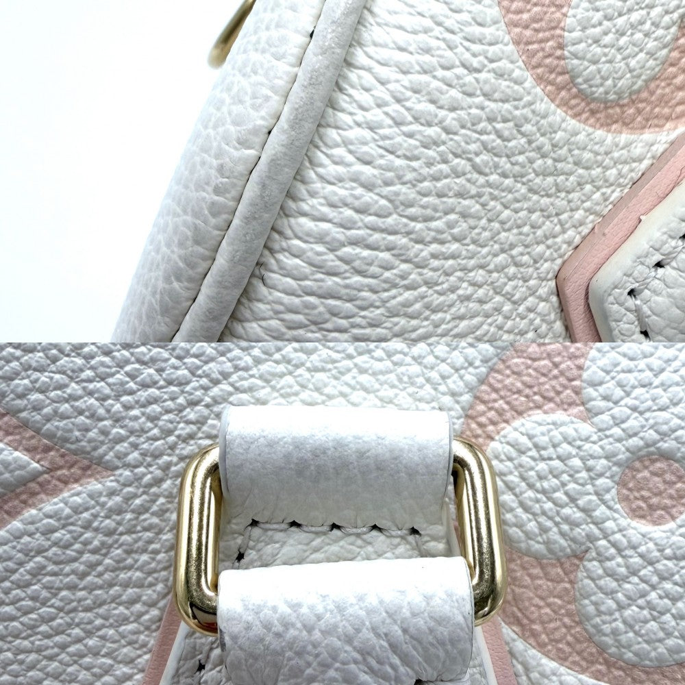LOUIS VUITTON ルイヴィトン 2WAY ショルダーバッグ バイカラ―モノグラムアンプラント スピーディバンドリエール20 ミニハンドバッグ M46875 クリーム ピンク系 ゴールド金具 レディース【中古品】