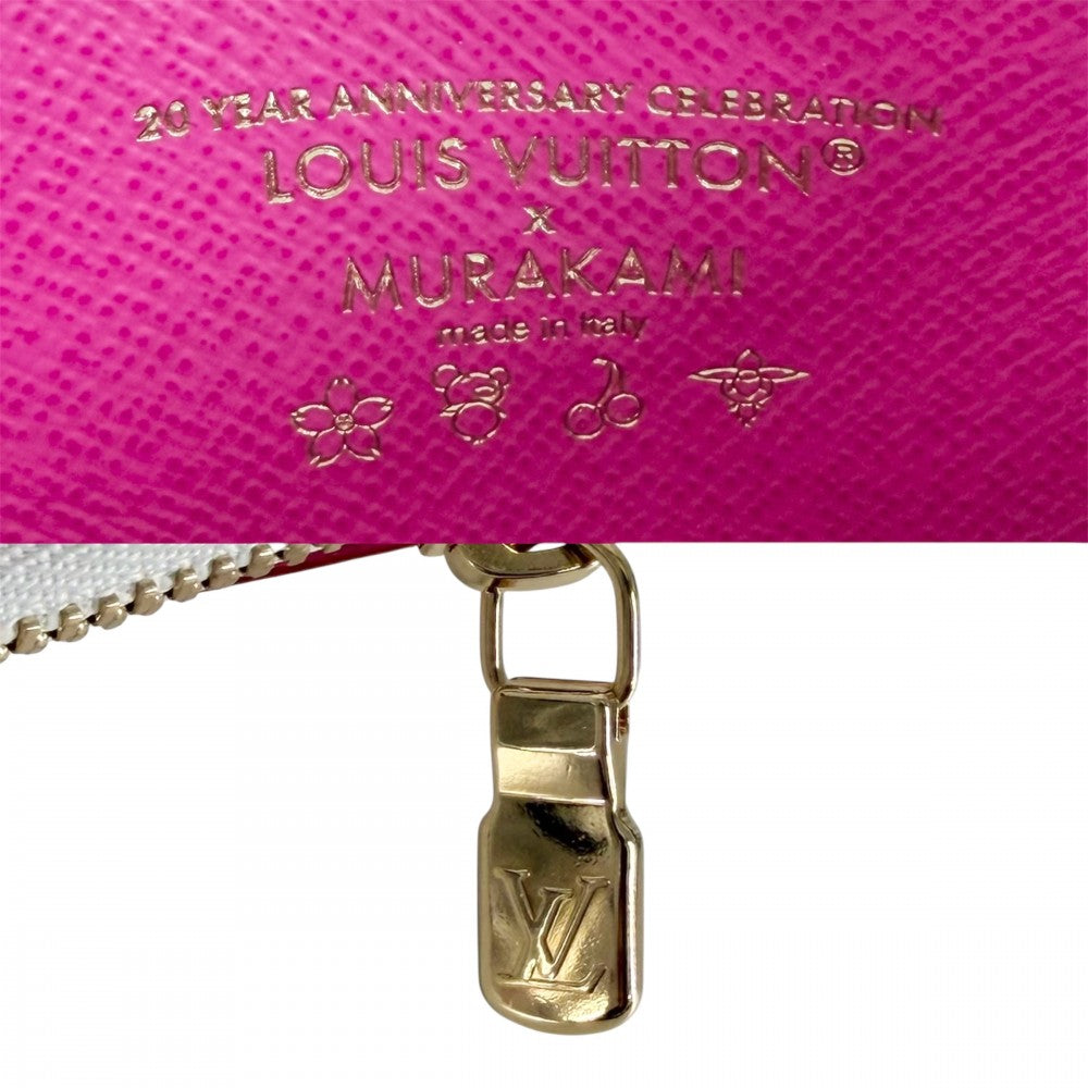 LOUIS VUITTON ルイヴィトン キーホルダー モノグラム 村上隆 フォンホルダー LV×TM 小物 ポーチ M14099 ホワイト 白 マルチカラー レディース【中古品】