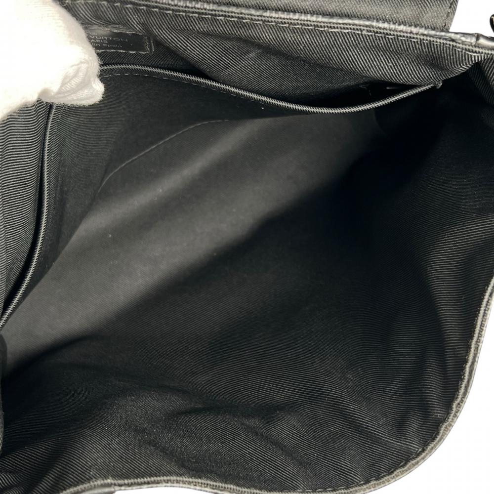 LOUIS VUITTON ルイヴィトン ショルダーバッグ ディストリクト PM ダミエグラフィット N41028 ダミエキャンバス ブラック 黒 グレー シルバー金具 メンズ【中古品】