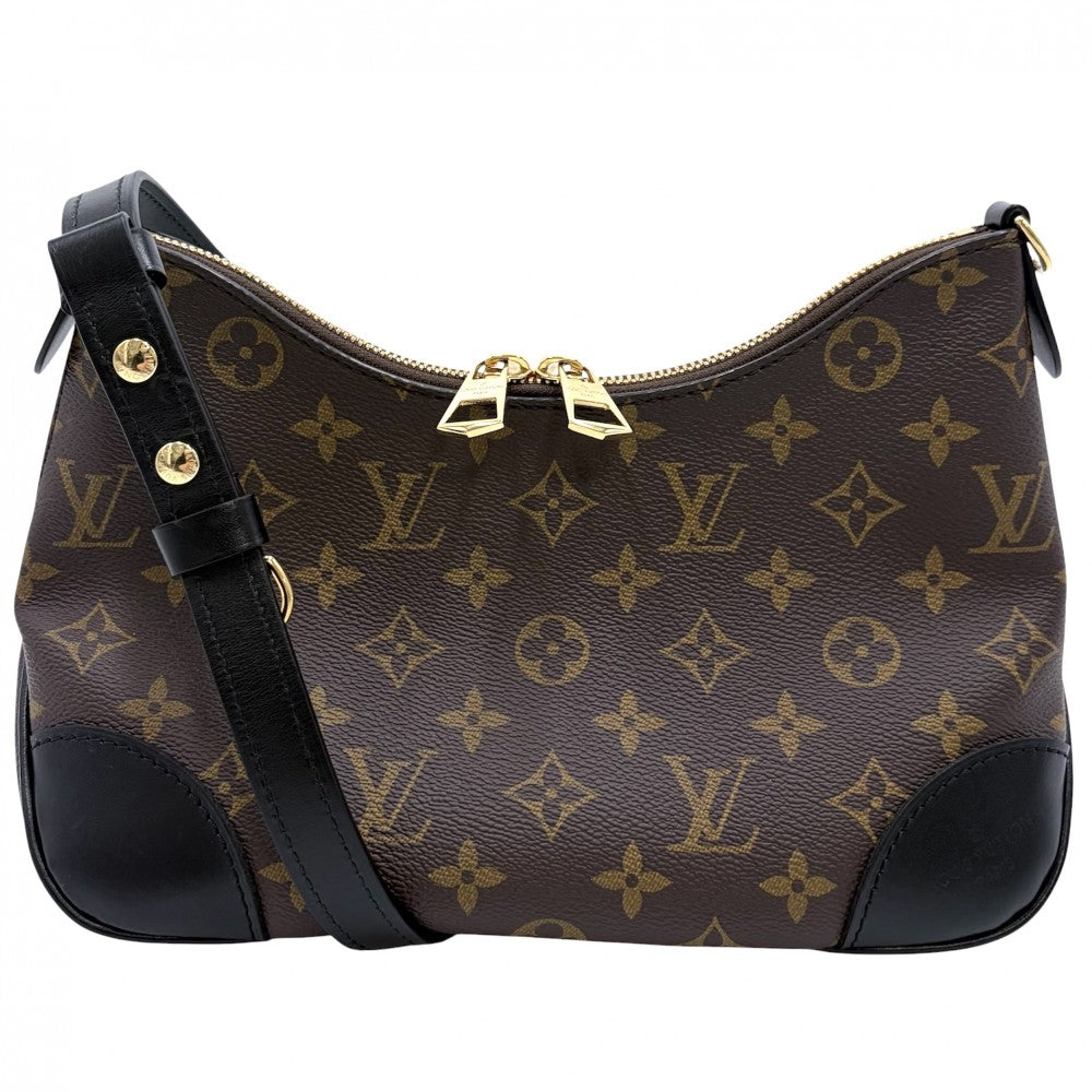 LOUIS VUITTON ルイヴィトン ショルダーバッグ モノグラム ブーローニュＰM ブラック 黒 M45831 ノワール ブラウン 茶 ゴールド金具 レディース【中古品】