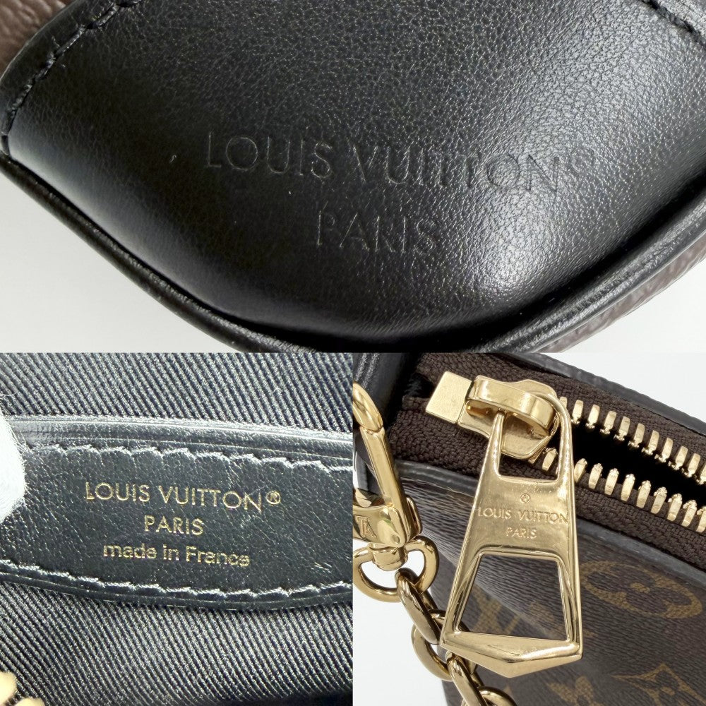 LOUIS VUITTON ルイヴィトン 2WAY モノグラム ブーローニュPM ハンドバッグ ショルダーバッグ ブラック 黒 M45831 ノワール ブラウン 茶 ゴールド金具 レディース【中古品】