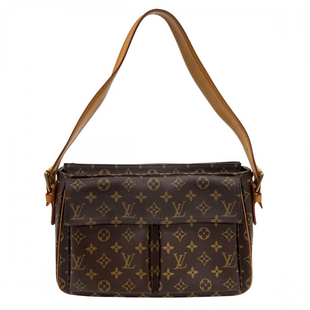 LOUIS VUITTON ルイヴィトン ハンドバッグ ヴィヴァシテGM モノグラム柄 M51163 モノグラムキャンバス ブラウン 茶 ゴールド金具 レディース【中古品】