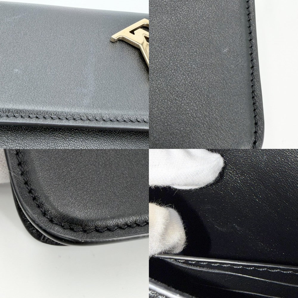 LOUIS VUITTON ルイヴィトン チェーンウォレット LVブルーム ウォレット オン チェーン 2WAY ショルダーバッグ M14564 レザー ブラック 黒 ゴールド×シルバー金具 レディース【中古品】