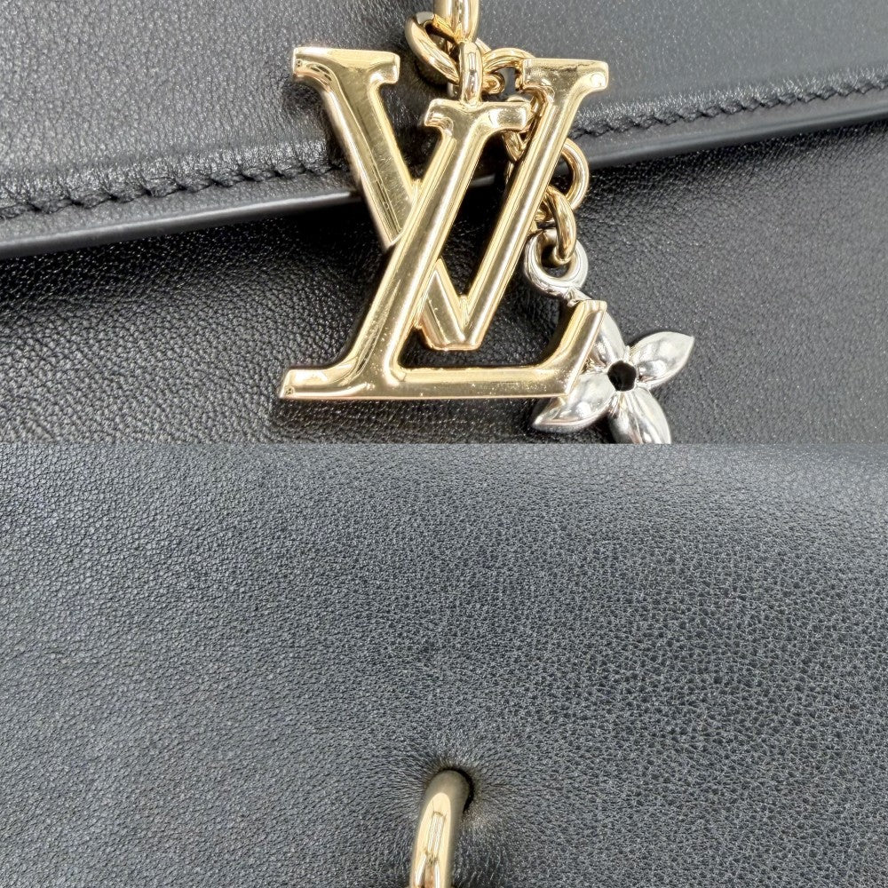 LOUIS VUITTON ルイヴィトン チェーンウォレット LVブルーム ウォレット オン チェーン 2WAY ショルダーバッグ M14564 レザー ブラック 黒 ゴールド×シルバー金具 レディース【中古品】