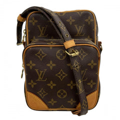 LOUIS VUITTON ルイヴィトン ショルダーバッグ モノグラム アマゾン 2層式 M45236 モノグラムキャンバス ヌメ革 ブラウン 茶 ゴールド金具 レディース【中古品】
