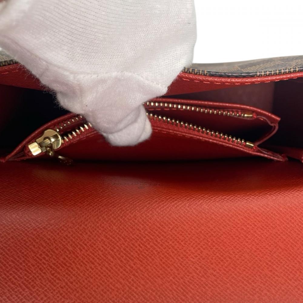 LOUIS VUITTON ルイヴィトン ハンドバッグ ダミエ・エベヌ トライベッカ･ミニ N51162 PVCコーティングキャンバス レザー ブラウン 茶 ゴールド金具 レディース【中古品】