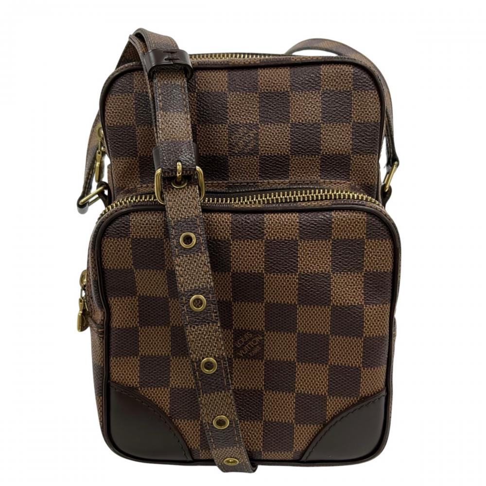 LOUIS VUITTON ルイヴィトン ショルダーバッグ ダミエ アマゾン スペシャルオーダー N48074 ダミエキャンバス レザー ブラウン 茶 ゴールド金具 レディース【中古品】