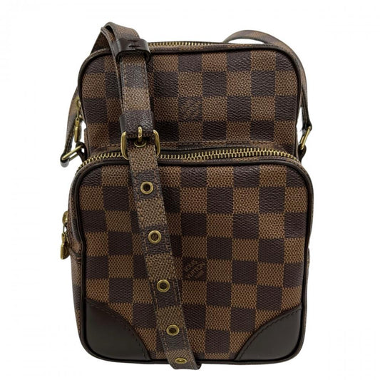 LOUIS VUITTON ルイヴィトン ショルダーバッグ ダミエ アマゾン スペシャルオーダー N48074 ダミエキャンバス レザー ブラウン 茶 ゴールド金具 レディース【中古品】