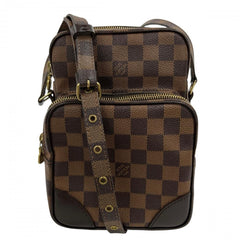LOUIS VUITTON ルイヴィトン ショルダーバッグ ダミエ アマゾン スペシャルオーダー N48074 ダミエキャンバス レザー ブラウン 茶 ゴールド金具 レディース【中古品】