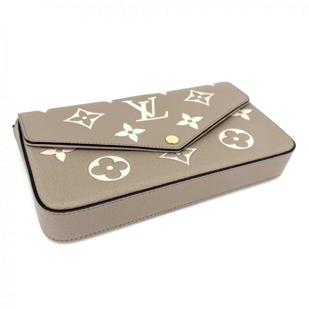 LOUIS VUITTON ルイヴィトン ショルダーバッグ バイカラーモノグラムアンプラント ポシェットフェリシー チェーンウォレット ベージュ M69977 トゥルトレール　クレーム ゴールド金具 レディース【中古品】
