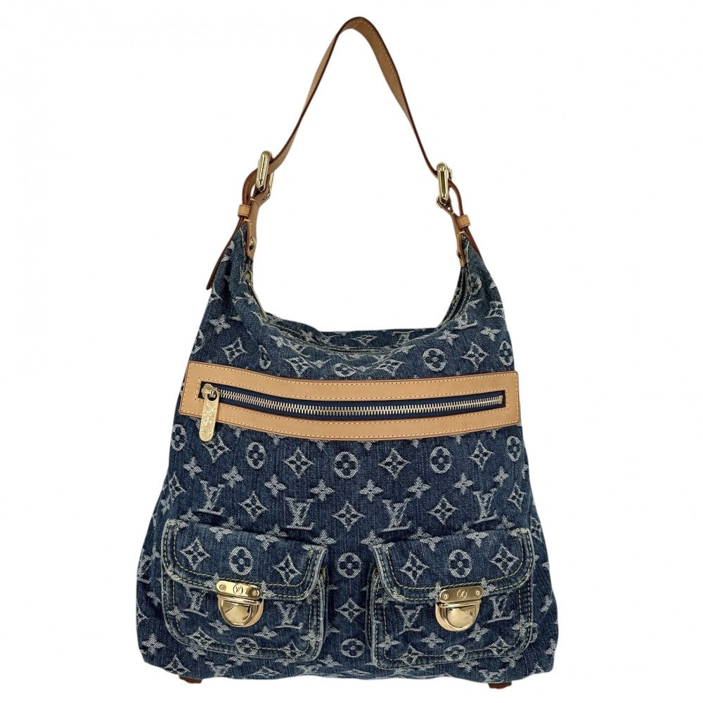 LOUIS VUITTON ルイヴィトン ハンドバッグ バギーGM ワンハンドバッグ M95048 モノグラムデニム ブルー 青 ゴールド金具 レディース【中古品】