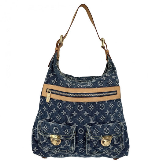 LOUIS VUITTON ルイヴィトン ハンドバッグ バギーGM ワンハンドバッグ M95048 モノグラムデニム ブルー 青 ゴールド金具 レディース【中古品】