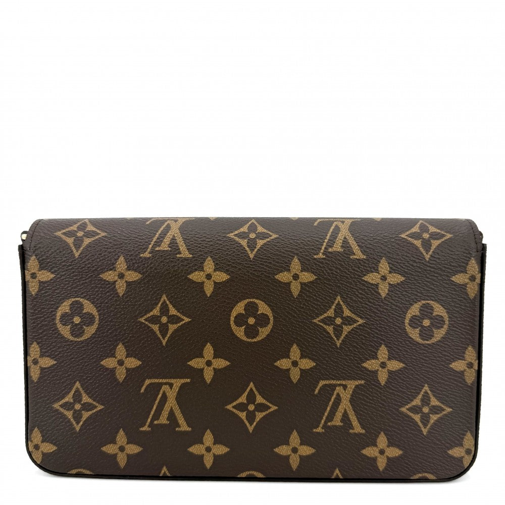 LOUIS VUITTON ルイヴィトン ショルダーバッグ チェーンウォレット 財布 ポシェット フェリシー ピンク M61276 モノグラムキャンバス ブラウン 茶 フューシャ ゴールド金具 レディース【中古品】