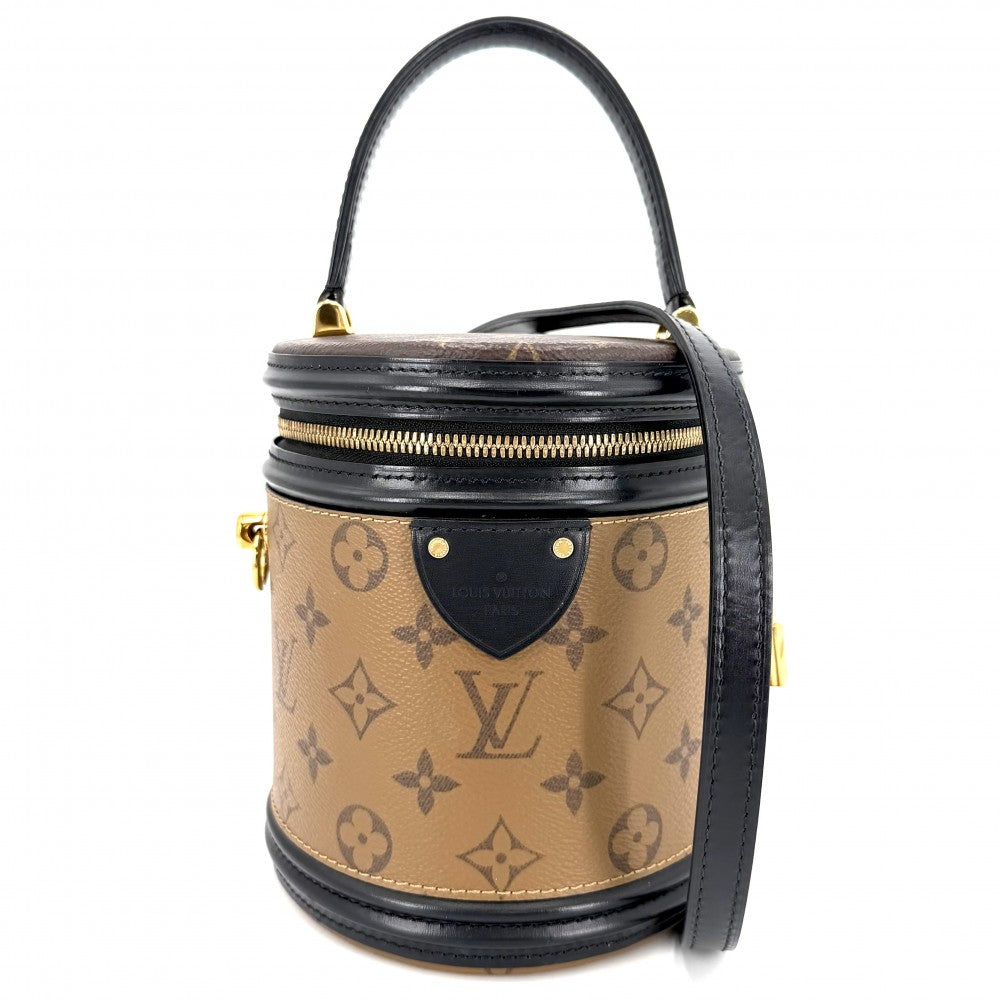 LOUIS VUITTON ルイヴィトン 2WAY カンヌ バニティバッグ ハンドバッグ ショルダーバッグ M43986 ブラウン 茶 ブラック 黒 ゴールド金具 レディース【中古品】