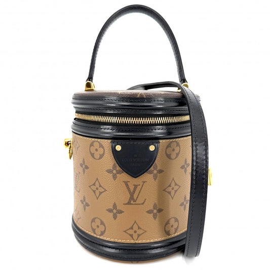 LOUIS VUITTON ルイヴィトン 2WAY カンヌ バニティバッグ ハンドバッグ ショルダーバッグ M43986 ブラウン 茶 ブラック 黒 ゴールド金具 レディース【中古品】