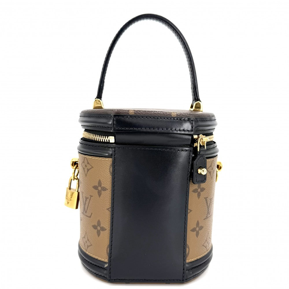 LOUIS VUITTON ルイヴィトン 2WAY カンヌ バニティバッグ ハンドバッグ ショルダーバッグ M43986 ブラウン 茶 ブラック 黒 ゴールド金具 レディース【中古品】