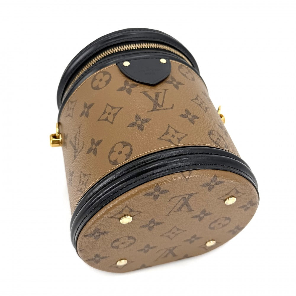 LOUIS VUITTON ルイヴィトン 2WAY カンヌ バニティバッグ ハンドバッグ ショルダーバッグ M43986 ブラウン 茶 ブラック 黒 ゴールド金具 レディース【中古品】