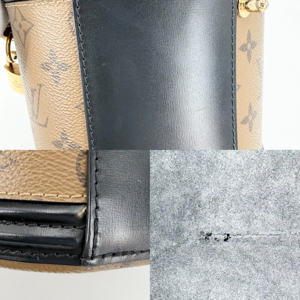 LOUIS VUITTON ルイヴィトン 2WAY カンヌ バニティバッグ ハンドバッグ ショルダーバッグ M43986 ブラウン 茶 ブラック 黒 ゴールド金具 レディース【中古品】