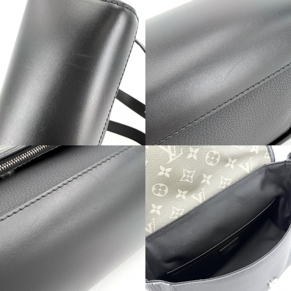 LOUIS VUITTON ルイヴィトン ショルダーバッグ パルス･メッセンジャー M12625 モノグラムキャンバス カーキ ブラック 黒 シルバー金具 メンズ【中古品】