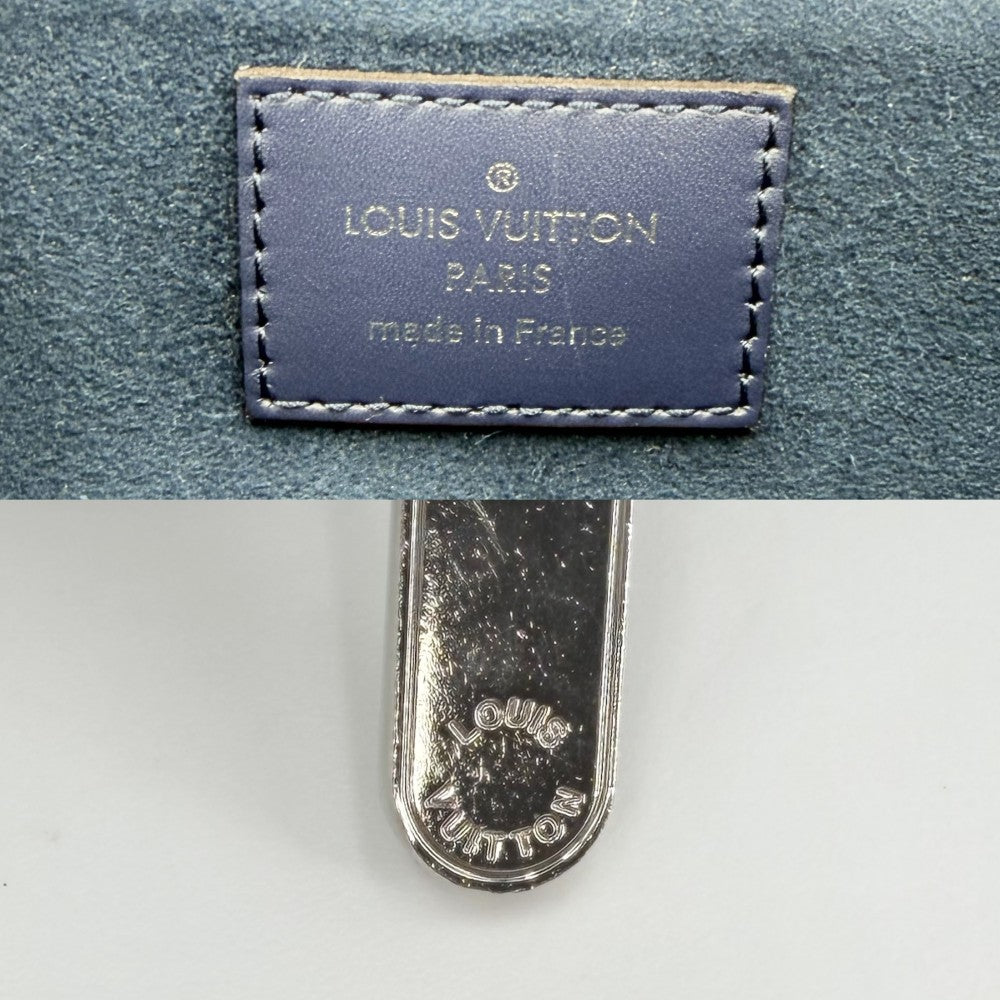 LOUIS VUITTON ルイヴィトン ショルダーバッグ モノグラムジャイアント LVエスカル ポシェット ドゥーブル ジップ M69124 ブルー 青 シルバー金具 メンズ【中古品】