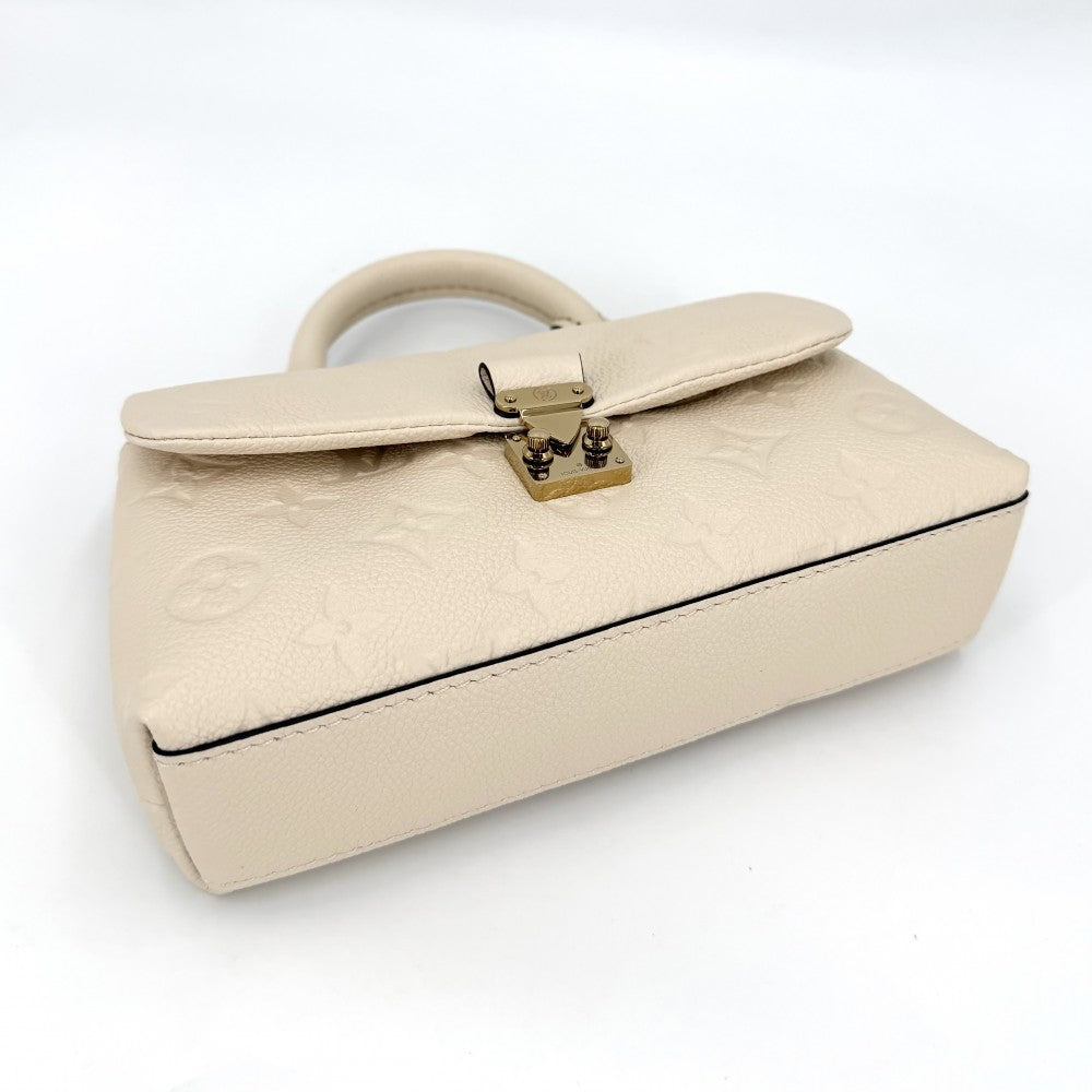 LOUIS VUITTON ルイヴィトン 2WAY ナノ・マドレーヌ ハンドバッグ ショルダーバッグ M12145 モノグラムアンプラント クレーム ゴールド金具 レディース【中古品】