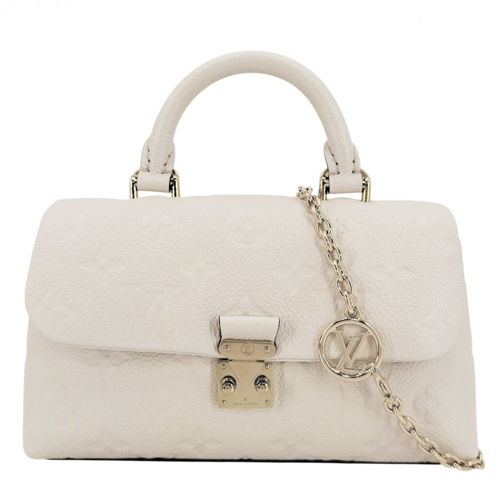 LOUIS VUITTON ルイヴィトン 2WAY ナノ・マドレーヌ ハンドバッグ ショルダーバッグ M12145 モノグラムアンプラント クレーム ゴールド金具 レディース【中古品】
