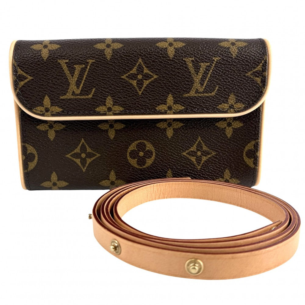 LOUIS VUITTON ルイヴィトン ウエストバッグ モノグラム ポシェットフロランティーヌ ボディバッグ ウエストポーチ M51855 ブラウン 茶 ゴールド金具 レディース【中古品】