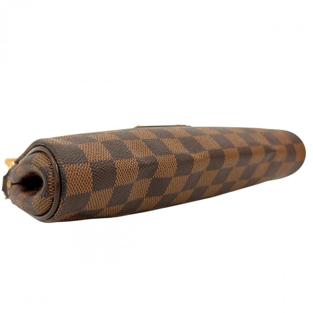 LOUIS VUITTON ルイヴィトン ハンドバッグ ダミエ・エベヌ エヴァ N55213 ダミエキャンバス レザー ブラウン 茶 ゴールド金具 レディース【中古品】