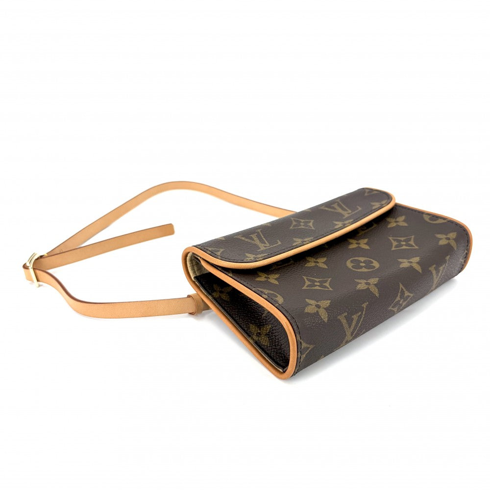 LOUIS VUITTON ルイヴィトン ウエストバッグ ポシェットフロランティーヌ ボディバッグ ウエストポーチ M51855 モノグラムキャンバス ブラウン 茶 ゴールド金具 レディース【中古品】
