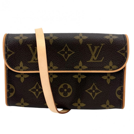 LOUIS VUITTON ルイヴィトン ウエストバッグ ポシェットフロランティーヌ ボディバッグ ウエストポーチ M51855 モノグラムキャンバス ブラウン 茶 ゴールド金具 レディース【中古品】
