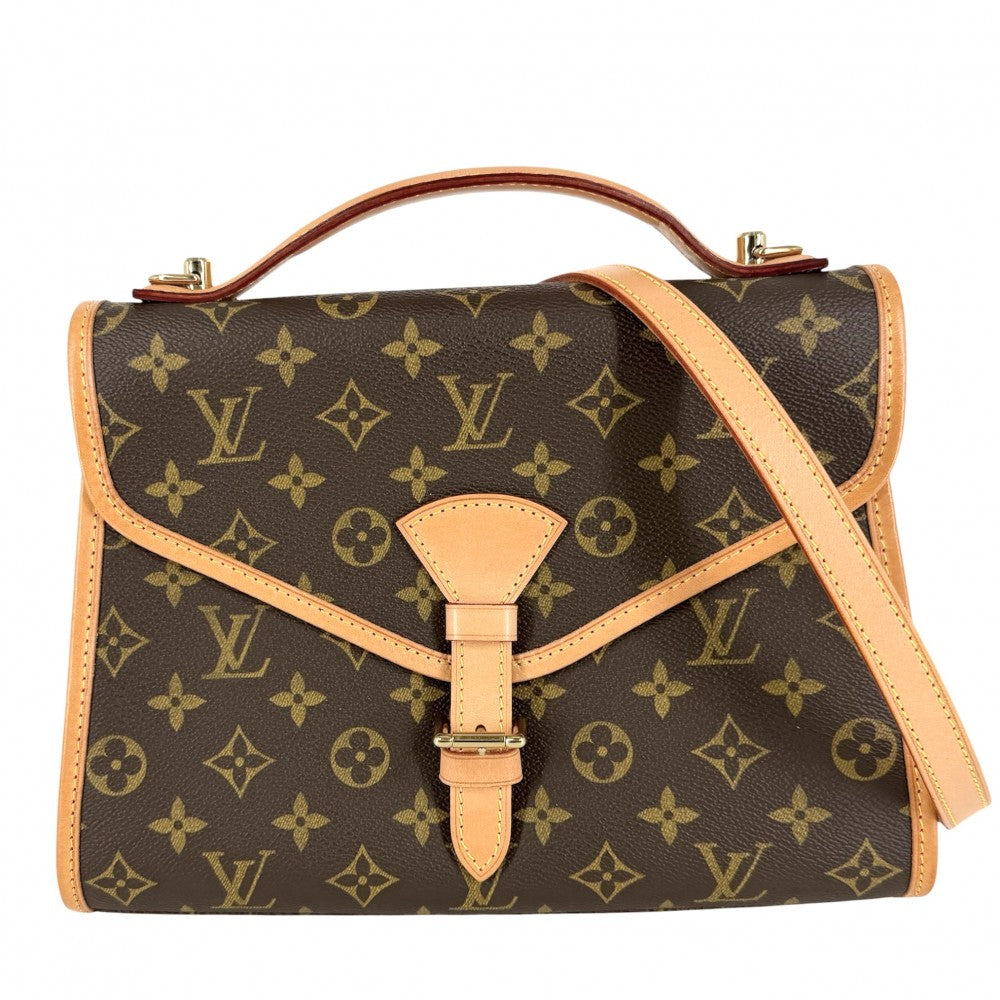 LOUIS VUITTON ルイヴィトン 2WAY ベルエア ハンドバッグ ショルダーバッグ M51122 モノグラムキャンバス ブラウン 茶 ゴールド金具 レディース【中古品】