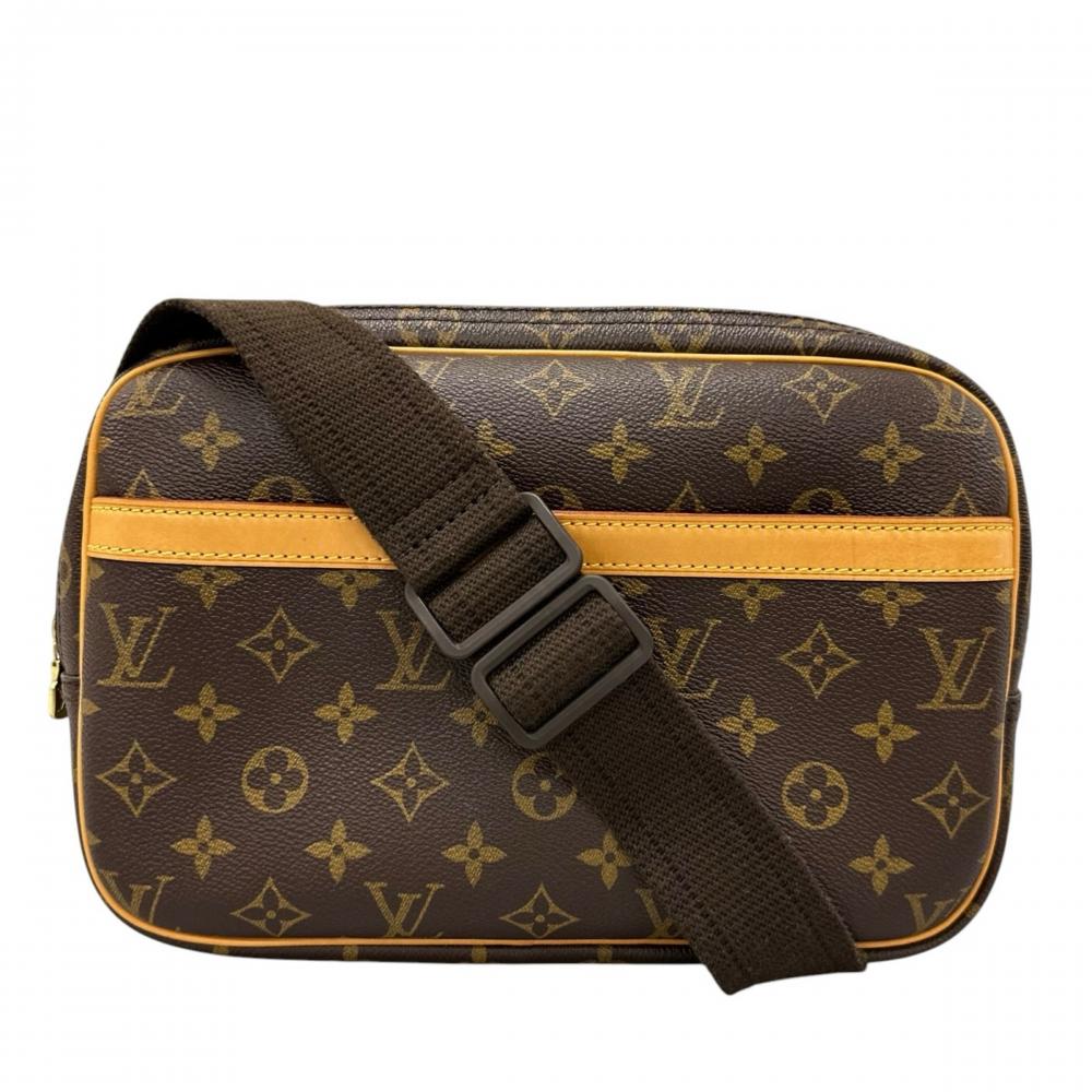 LOUIS VUITTON ルイヴィトン ショルダーバッグ リポーターPM M45254 モノグラムキャンバス ブラウン 茶 ゴールド金具 ユニセックス【中古品】
